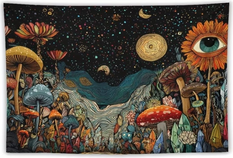 Mushroom Planet Wall Hanging