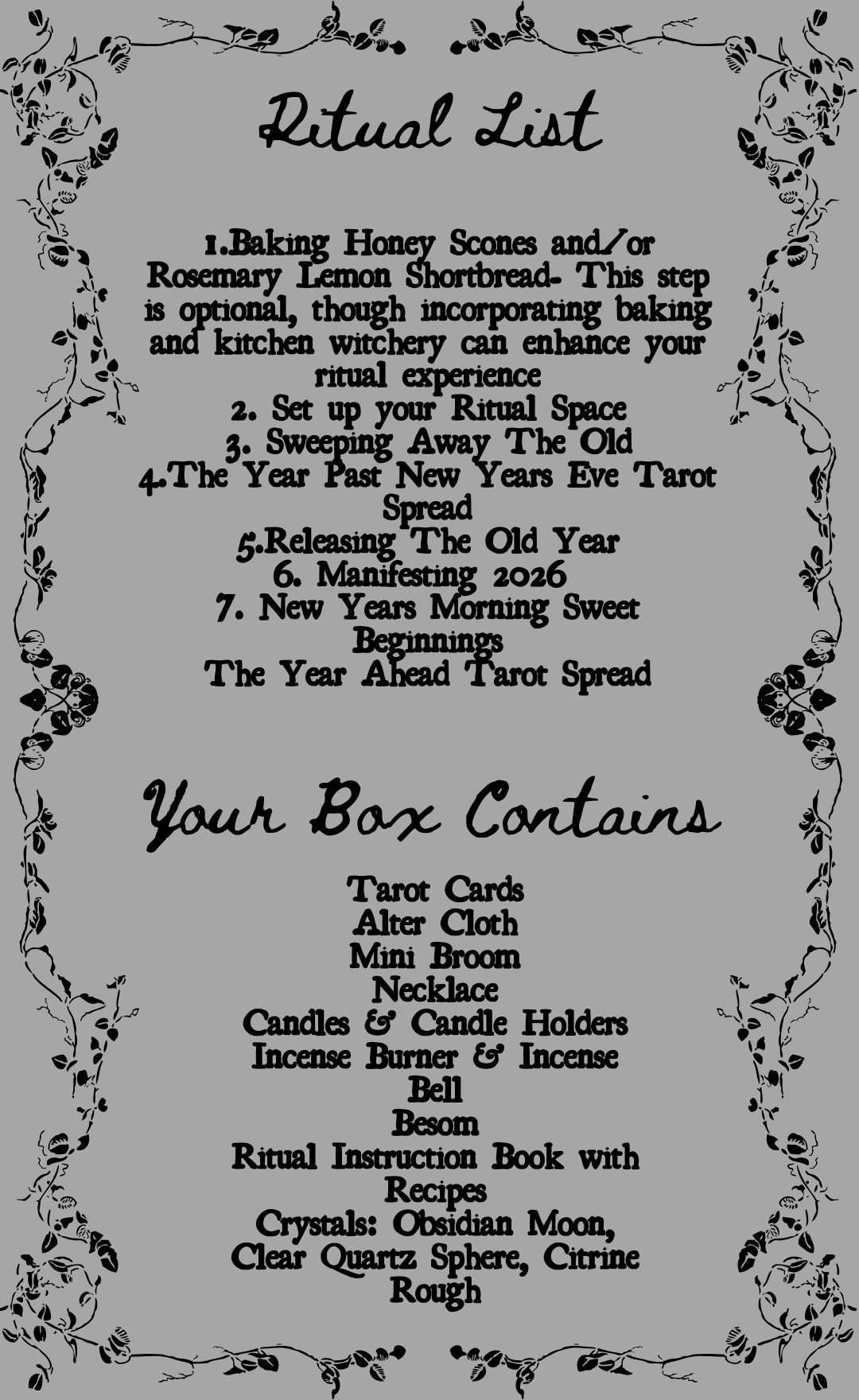 New Years Eve Ritual Box