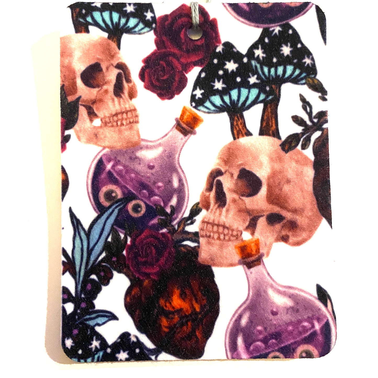 Skull Mushrooms Air Freshener Felt