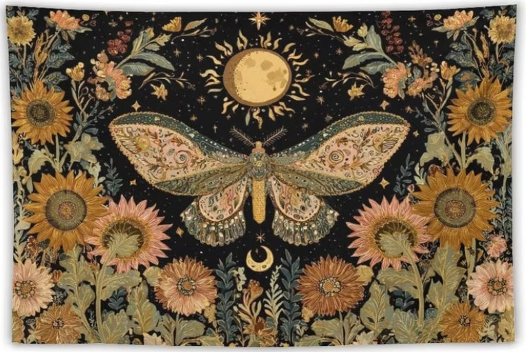 Sunflower Moth Wall Hanging