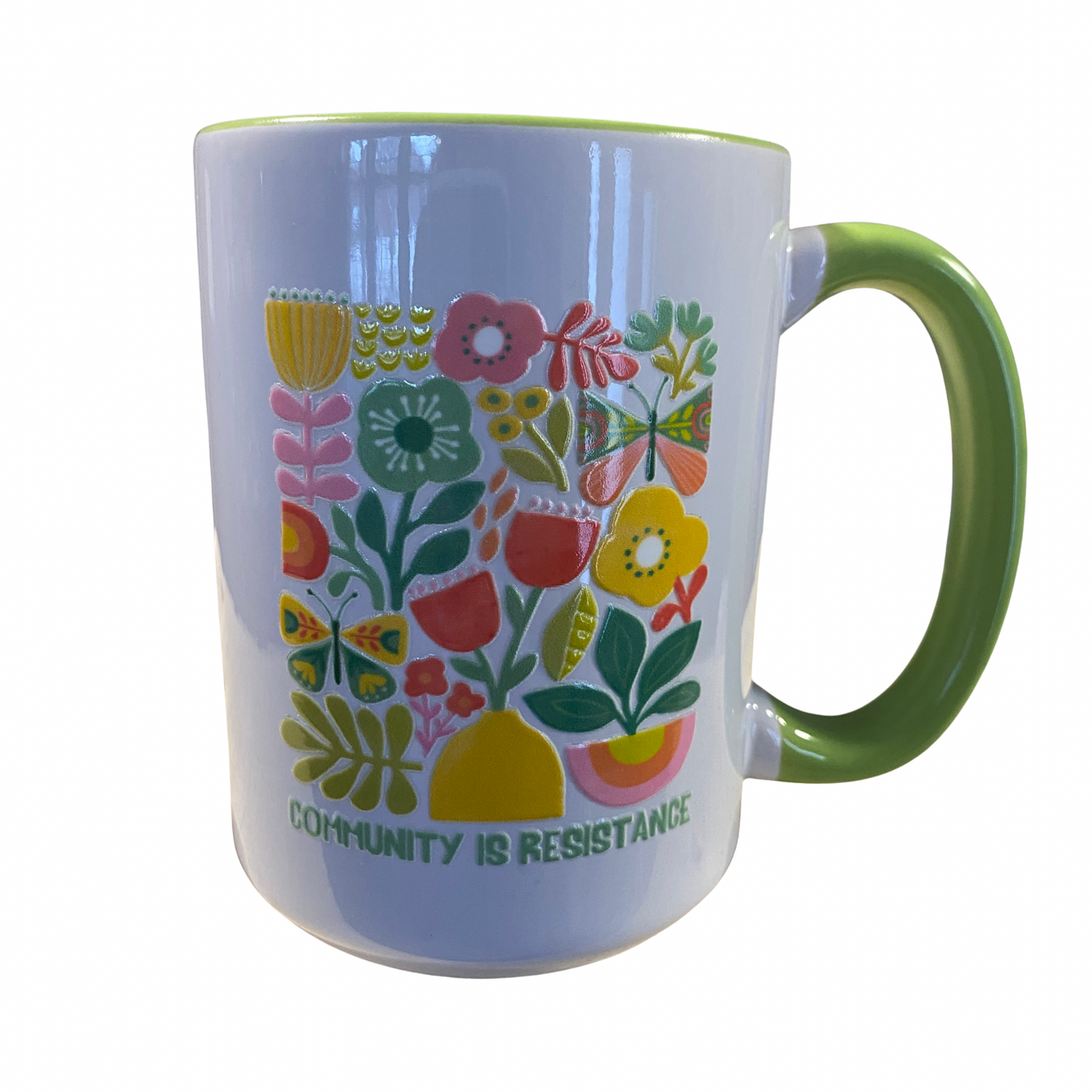 Community is Resistance 15oz Mug- green
