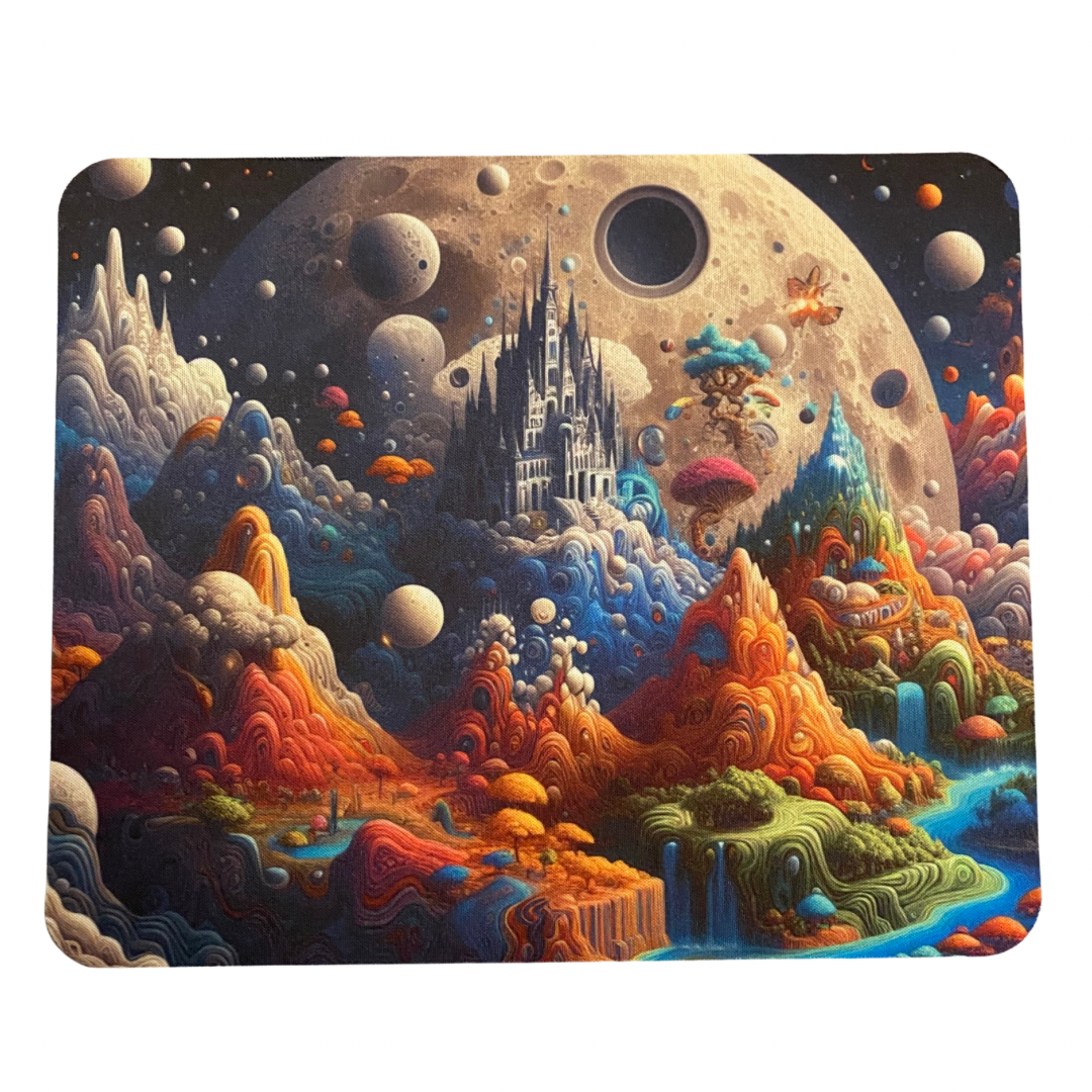 Castle Moonscape Mouse Pad