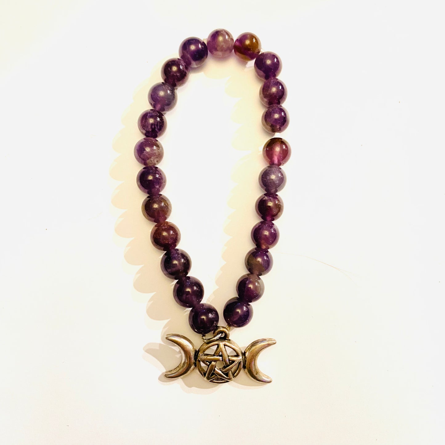 Amethyst Moons Stone Bracelet 7”