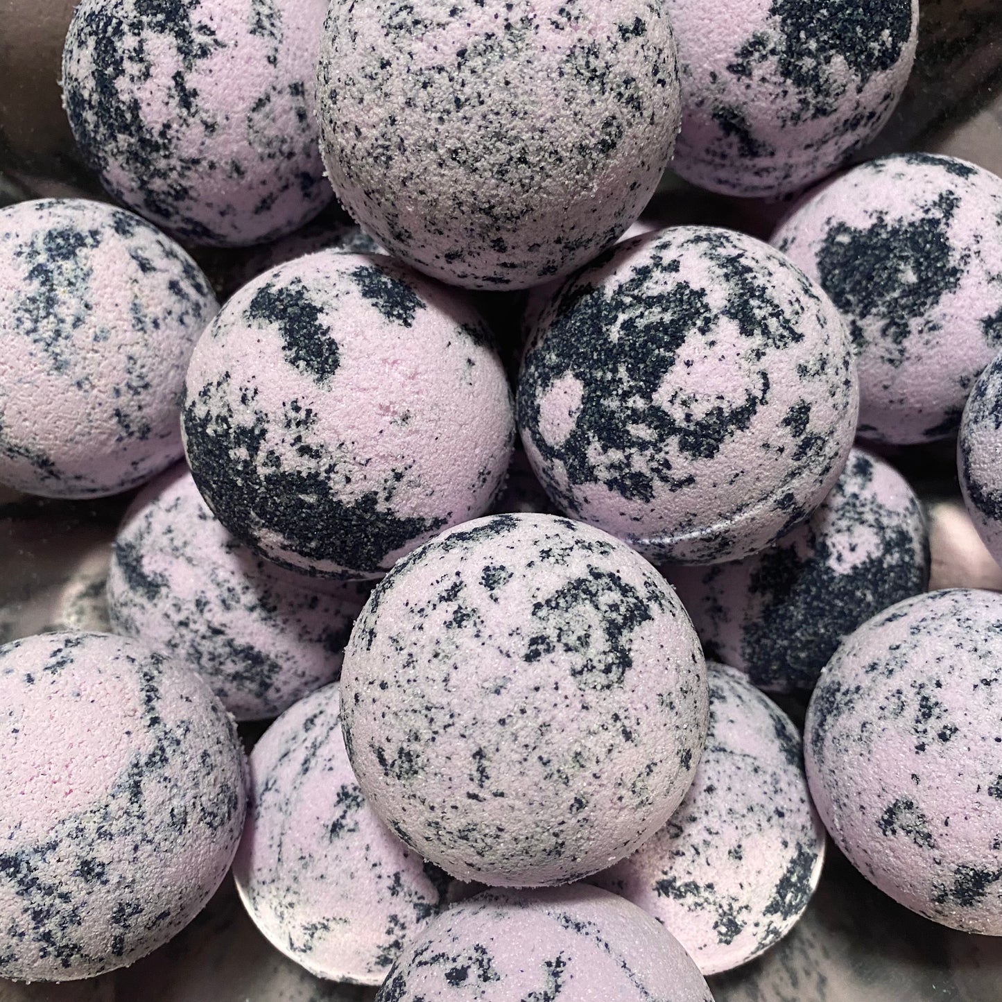Pink and Black Round Bath Bomb