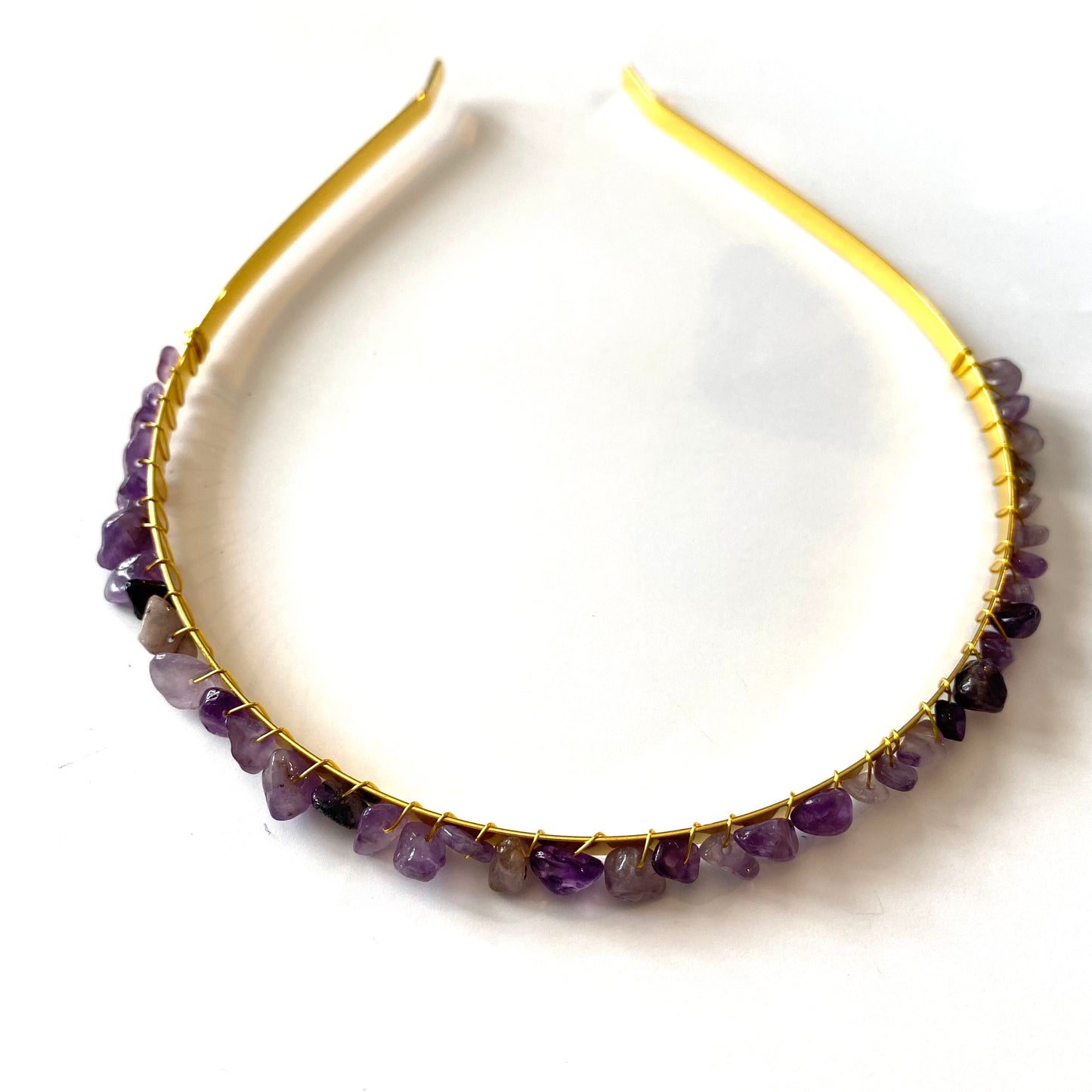 Amethyst Gemstone Headband- simple