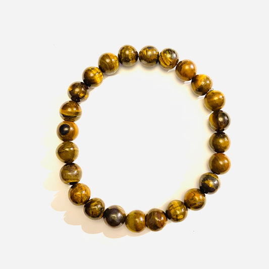 Tiger Eye Stone Bracelet 7”