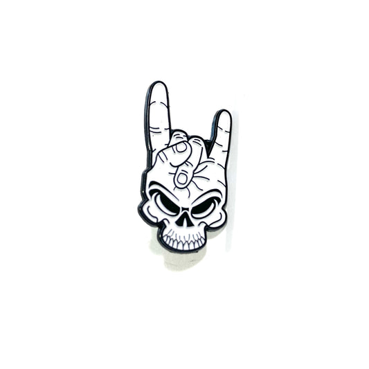 Rock On Skull pin