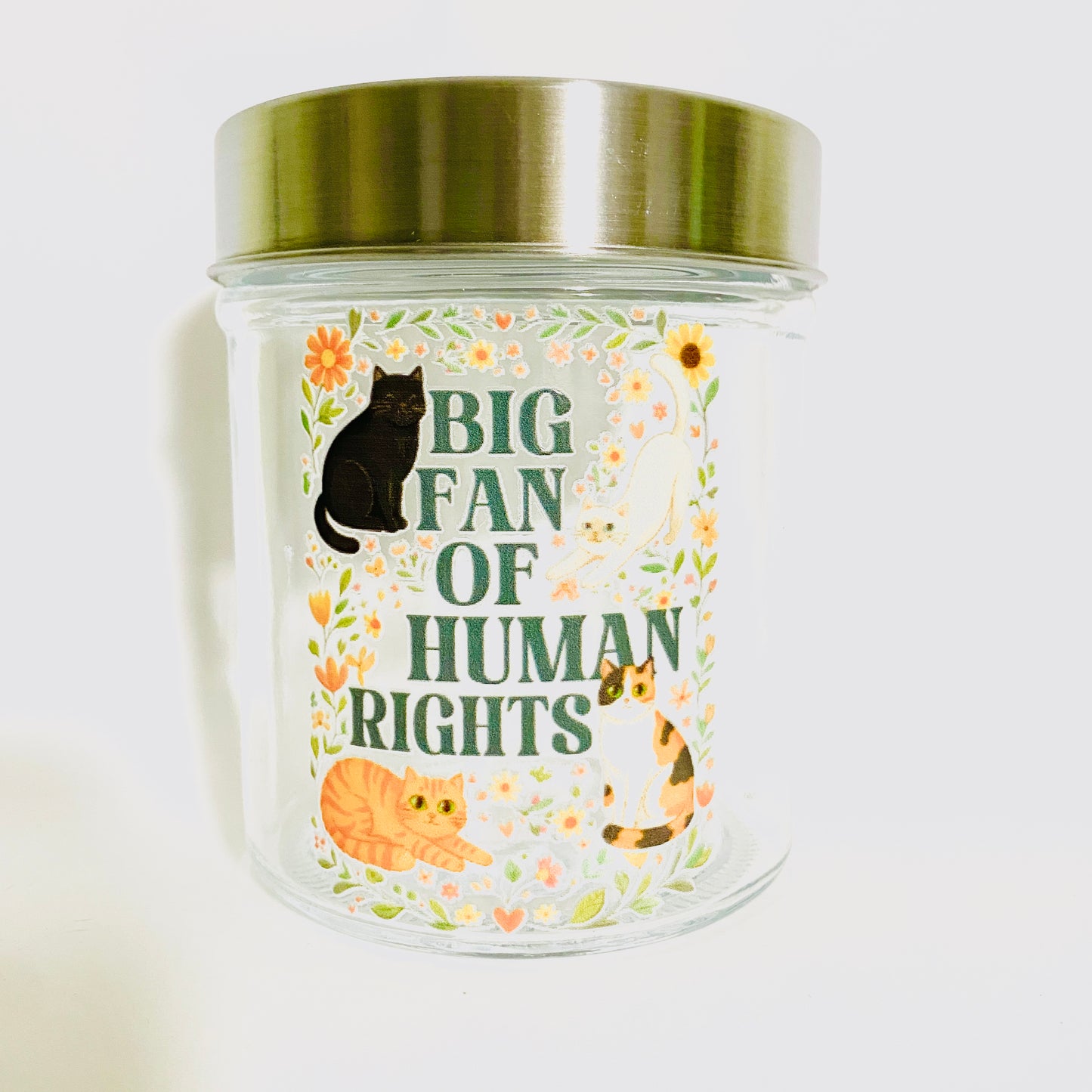 Big Fan of Human Rights Storage Jar