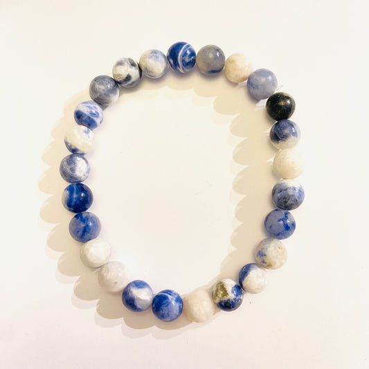 Sodalite Stone Bracelet 7.5”