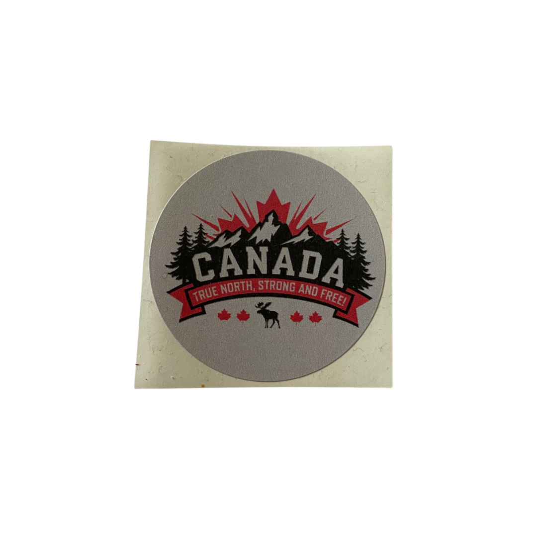 Canada True North Strong and Free Sticker