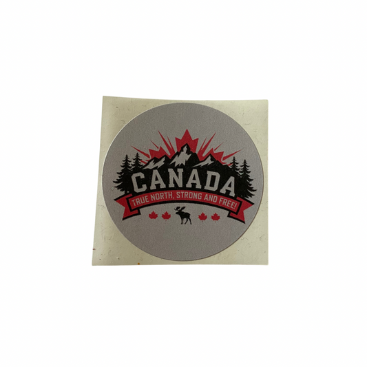 Canada True North Strong and Free Sticker