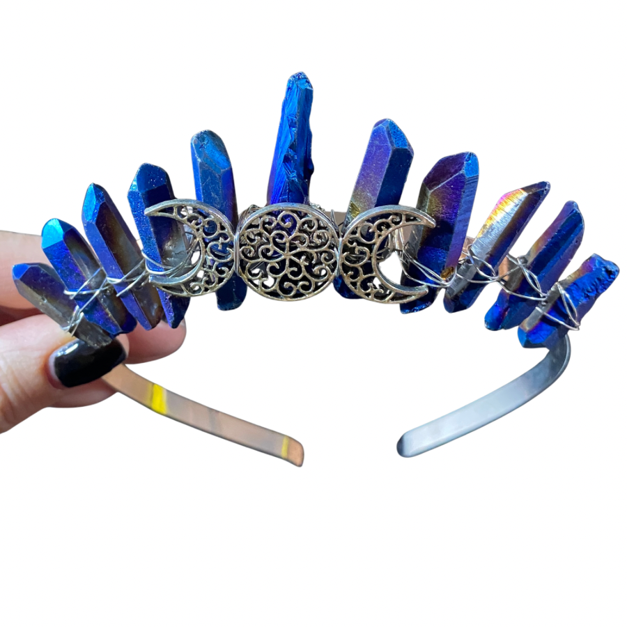 Dark Blue Iridescent Crown