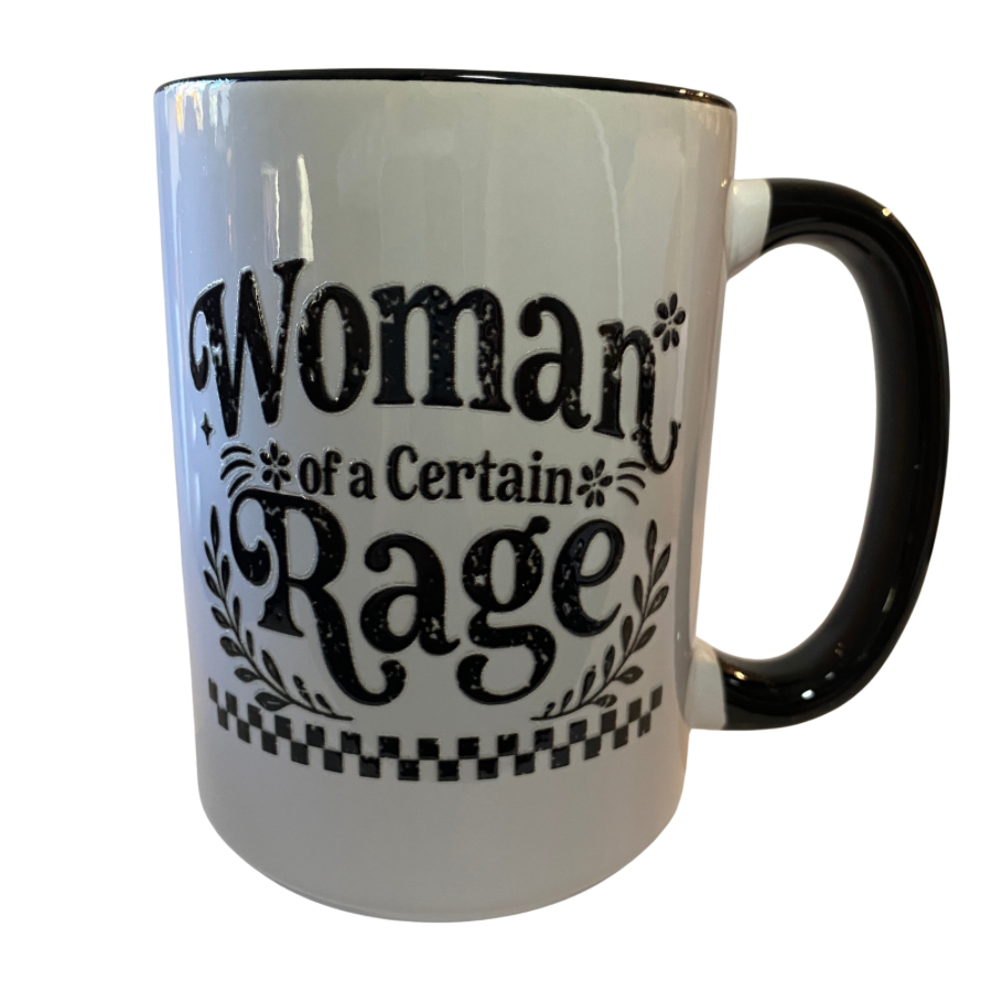 Woman of a Certain Rage 15oz Mug- checkerboard