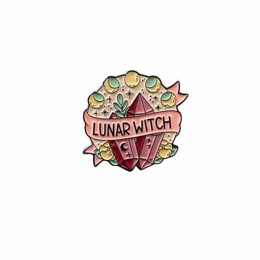 Lunar Witch Gemstone pin
