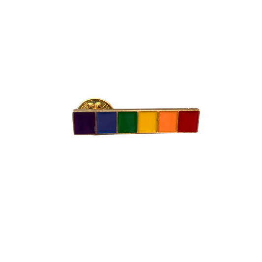Rainbow Squares pin
