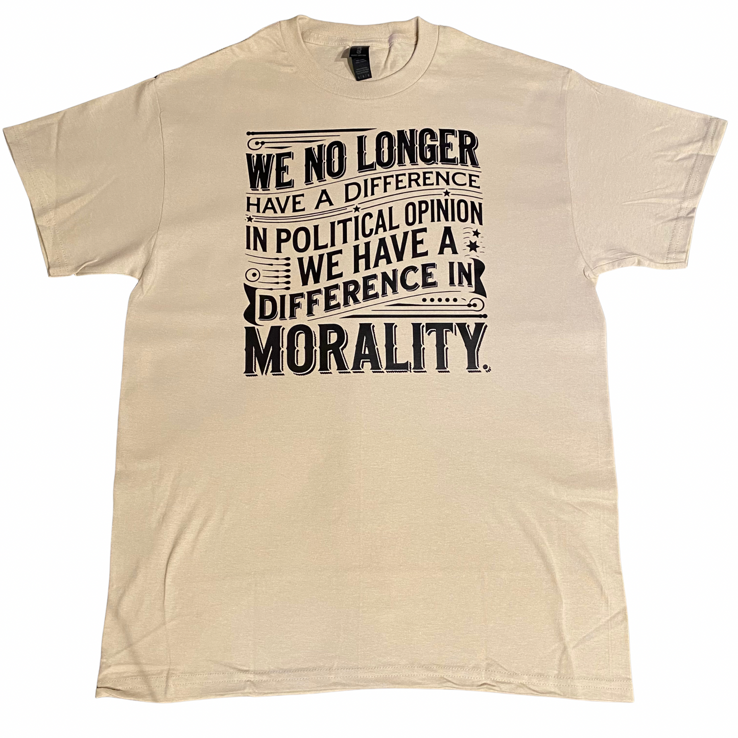 Difference In Morality T-Shirt Beige