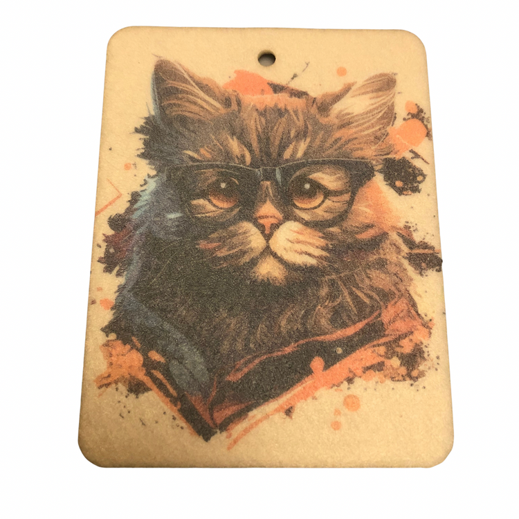 Cat Nerd Air Freshener Felt