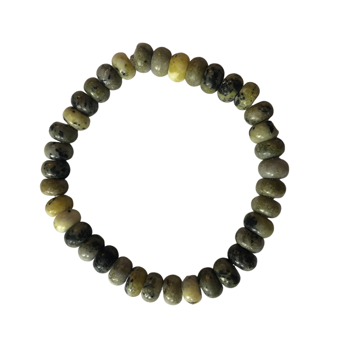 Yellow Turquoise Rondelle Bead Bracelet