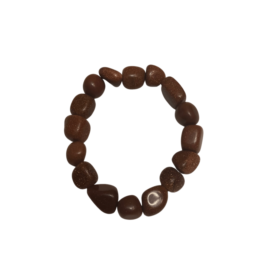 Goldstone tumbled Stone Bracelet