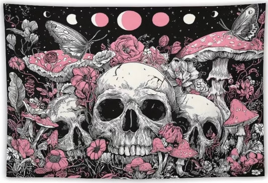 Mushroom Skull Wall Hanging Lg.