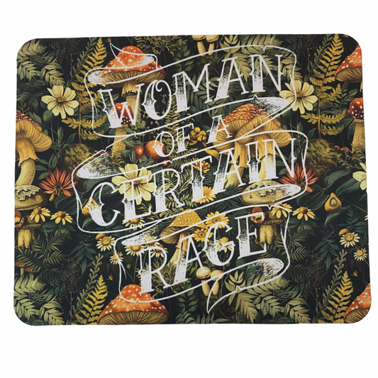 Woman of a Certain Rage Mouse Pad- mushrooms