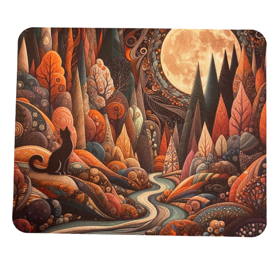 Forest Cat Mouse Pad