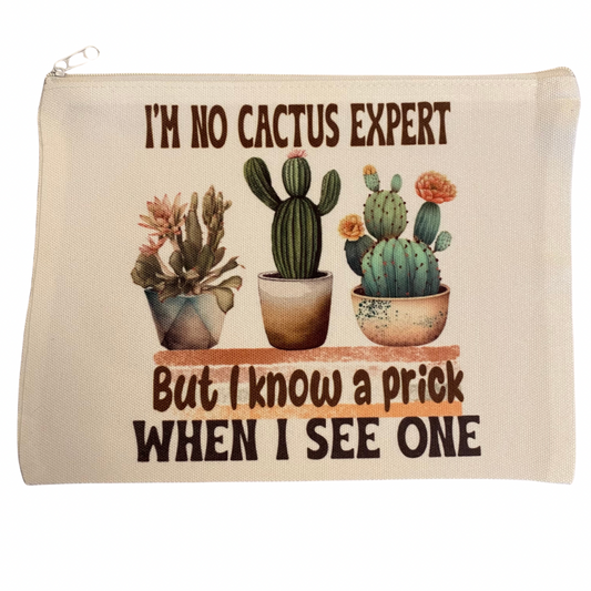 Cactus Expert Zipper Bag