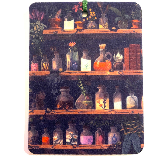 Apothecary Shelves Air Freshener Felt