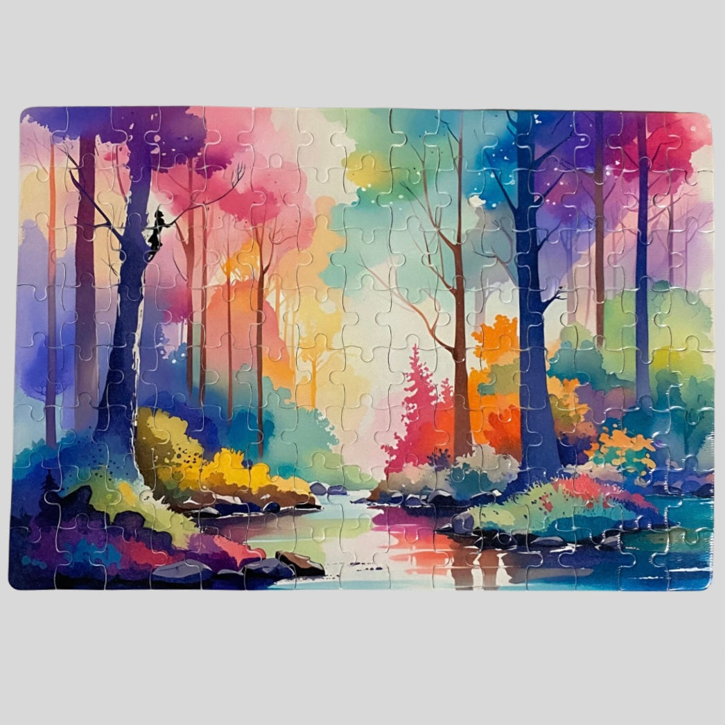 Watercolor Forest Puzzle- One-Of-A-Kind