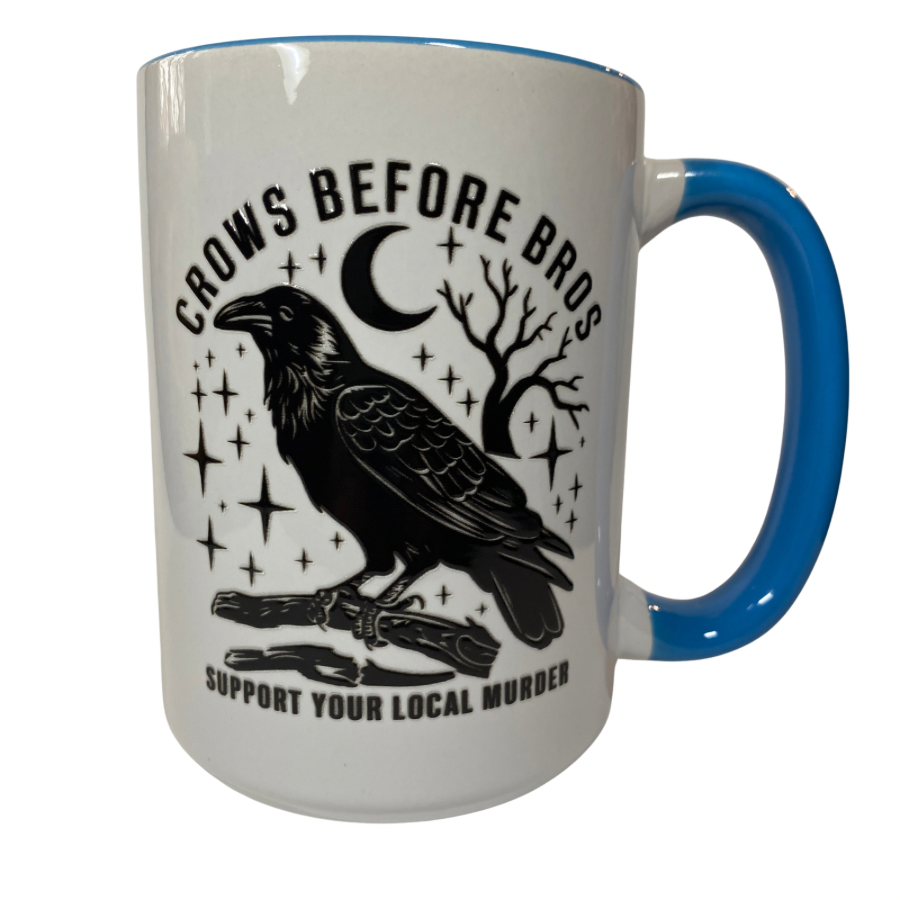 Crows Before Bros 15oz Mug- blue