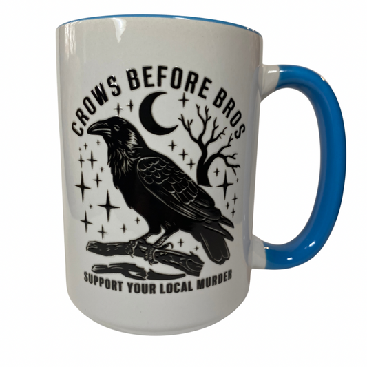 Crows Before Bros 15oz Mug- blue