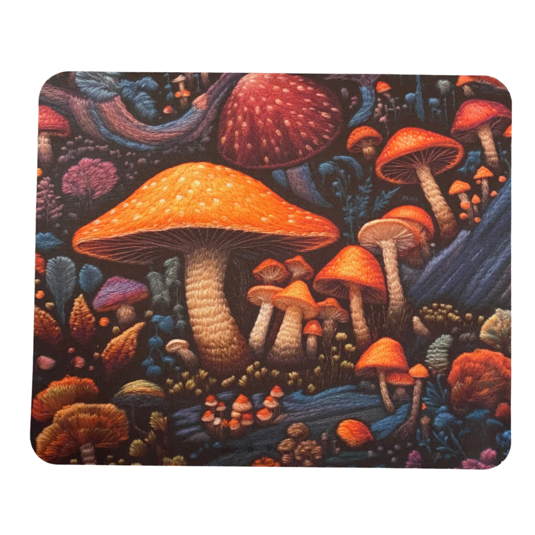 Mushroom Needelpoint Mouse Pad