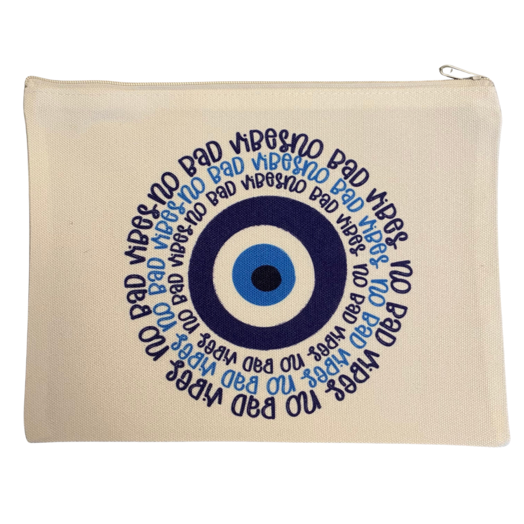 No Bad Vibes Zipper Bag