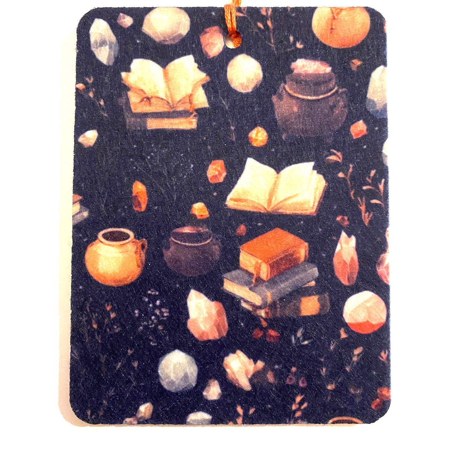 Black Spell Books Air Freshener Felt