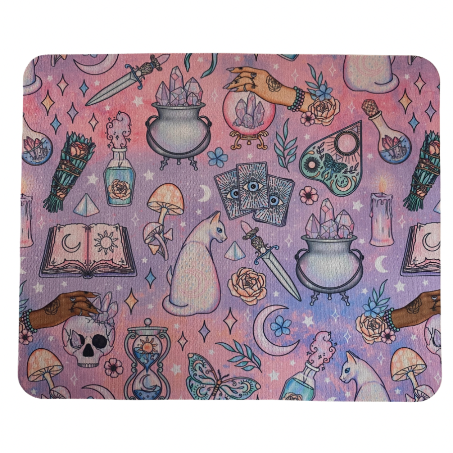 Witchy Pattern Mouse Pad