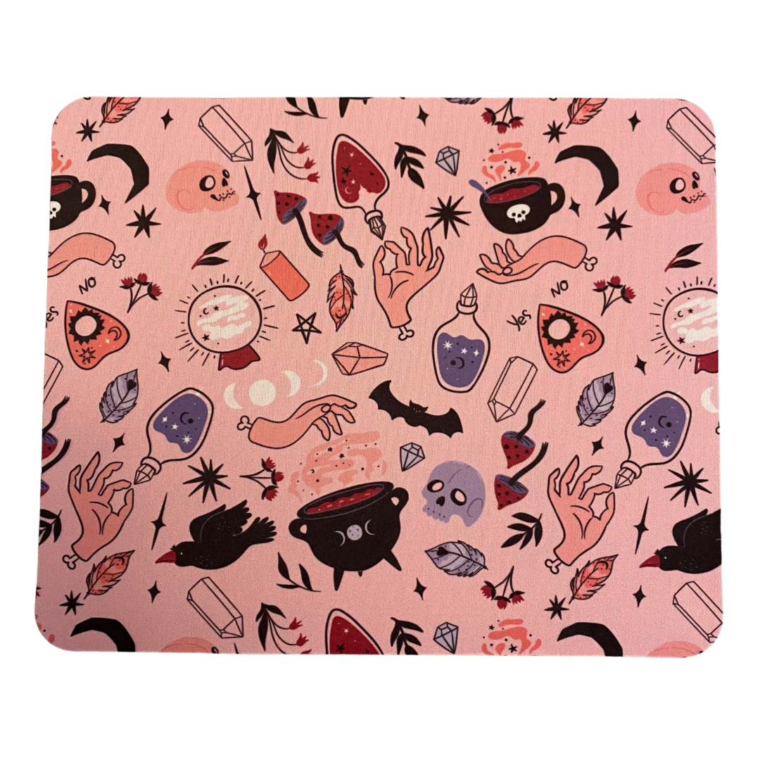 Pink Witchy Mouse Pad (2)