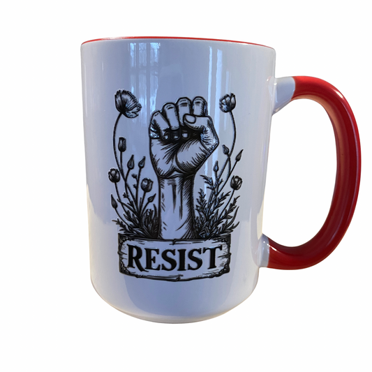 Resist 15oz Mug- red