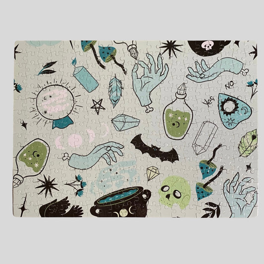 Witchy Green Puzzle- One-Of-A-Kind