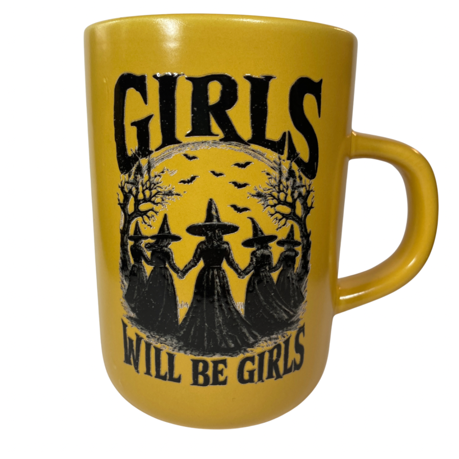 Girls Will Be Girls 18oz Mug- yellow square