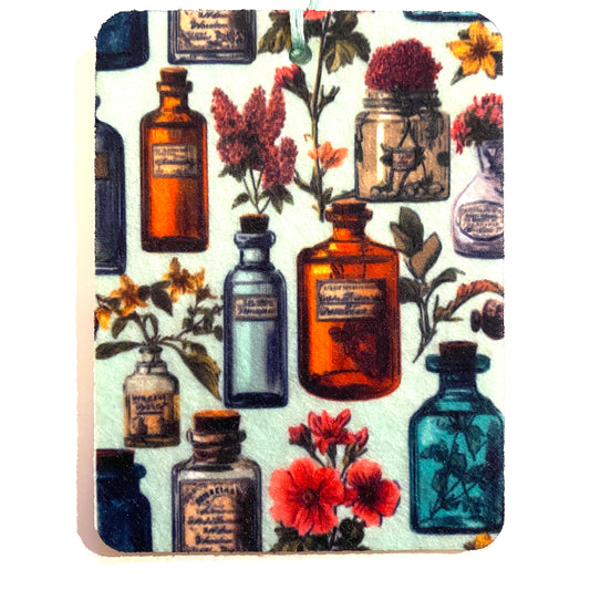 Potion on Blue Air Freshener Felt