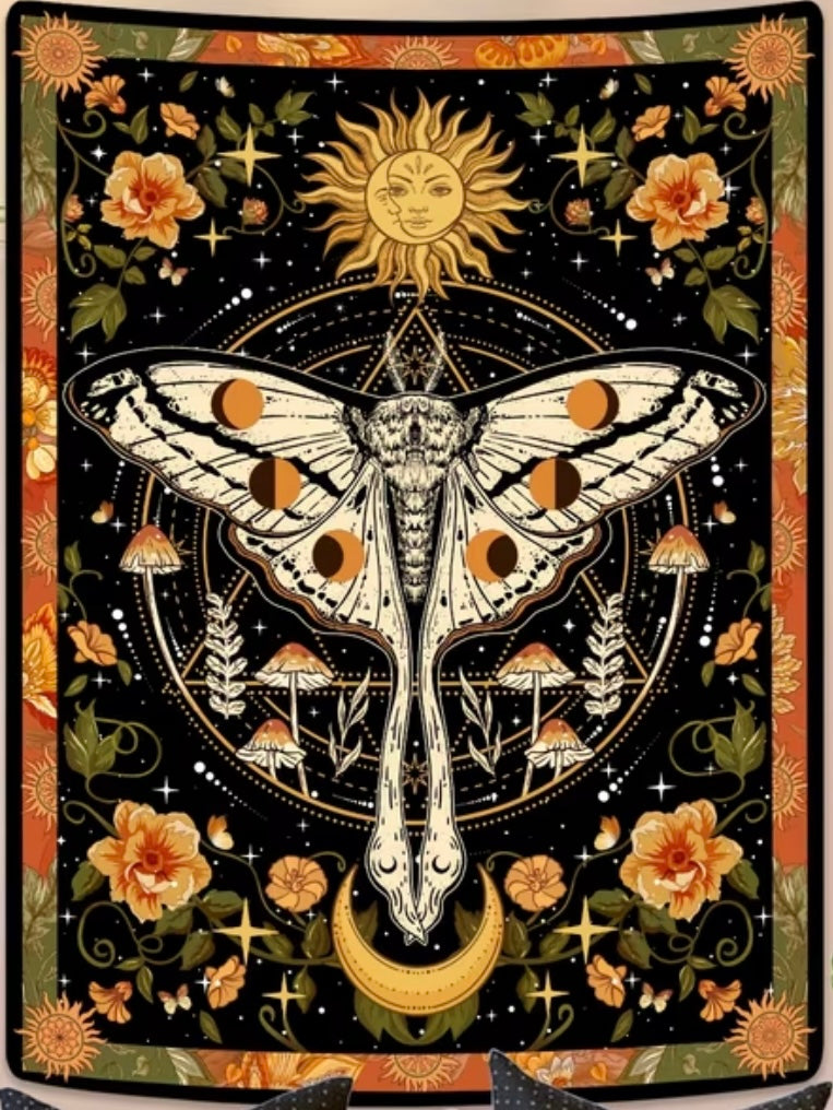 Moon Sun Moth Wall Hanging