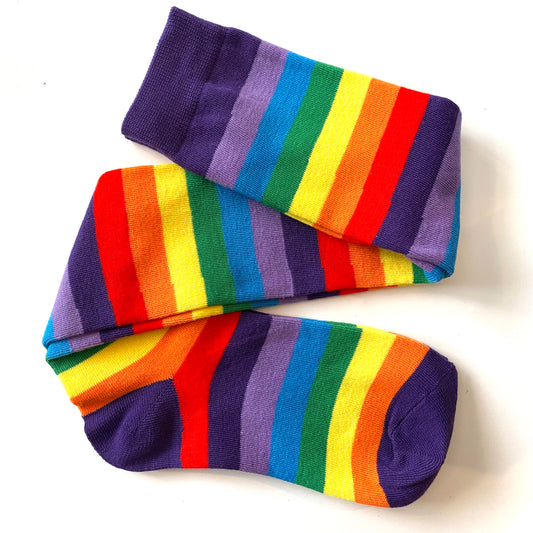 Rainbow Knee Socks (purple)