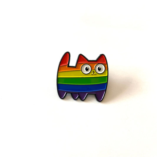 Rainbow Kitty Pin