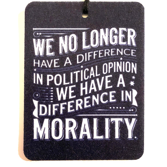 Difference in Morality Air Freshener Felt