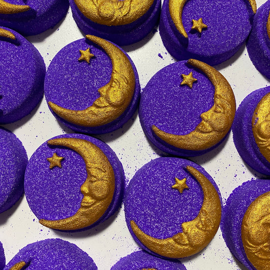 Purple Gold Moon Bath Bomb