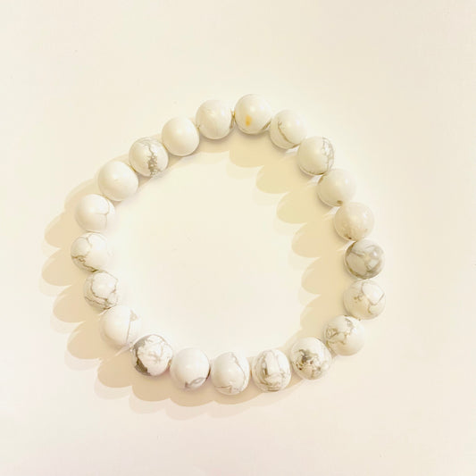 Howlite Stone Bracelet 7”