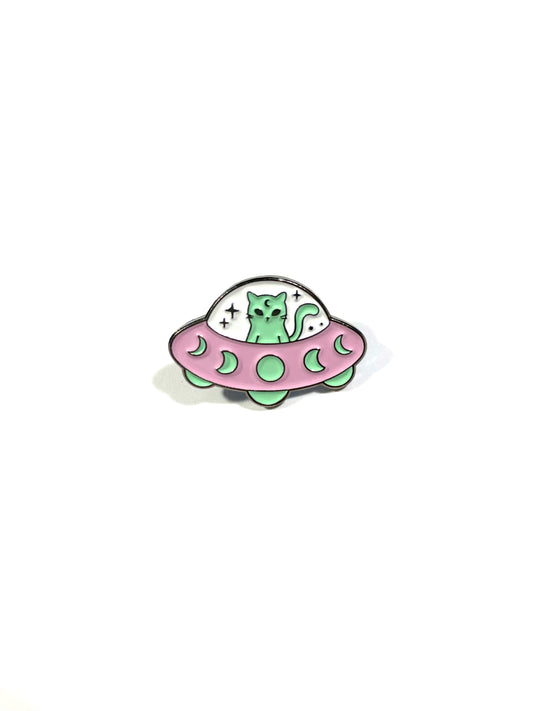 Cat Spaceship Driver pin