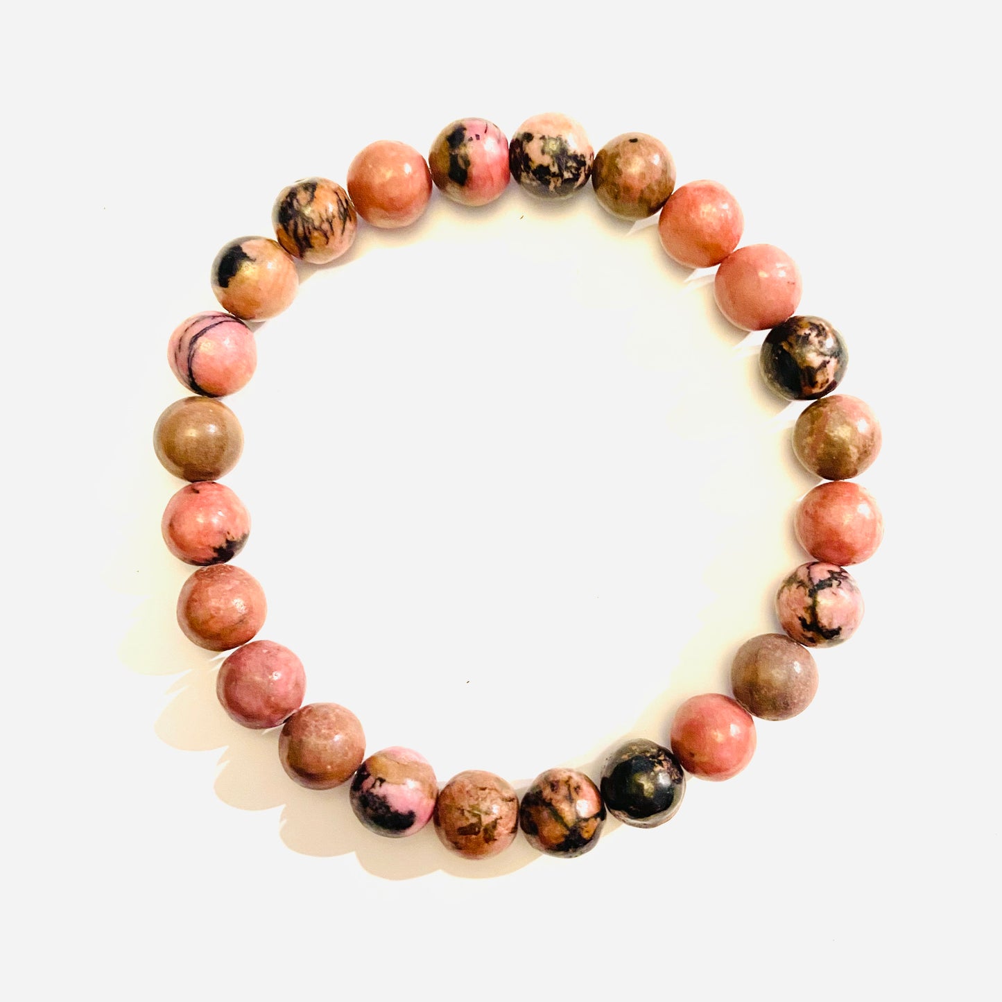 Rhodonite Stone Bracelet 7”