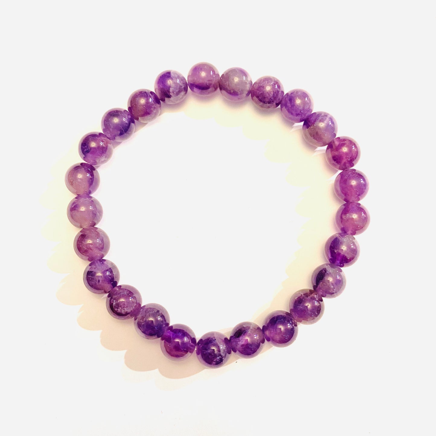 Amethyst Stone Bracelet 7.5”