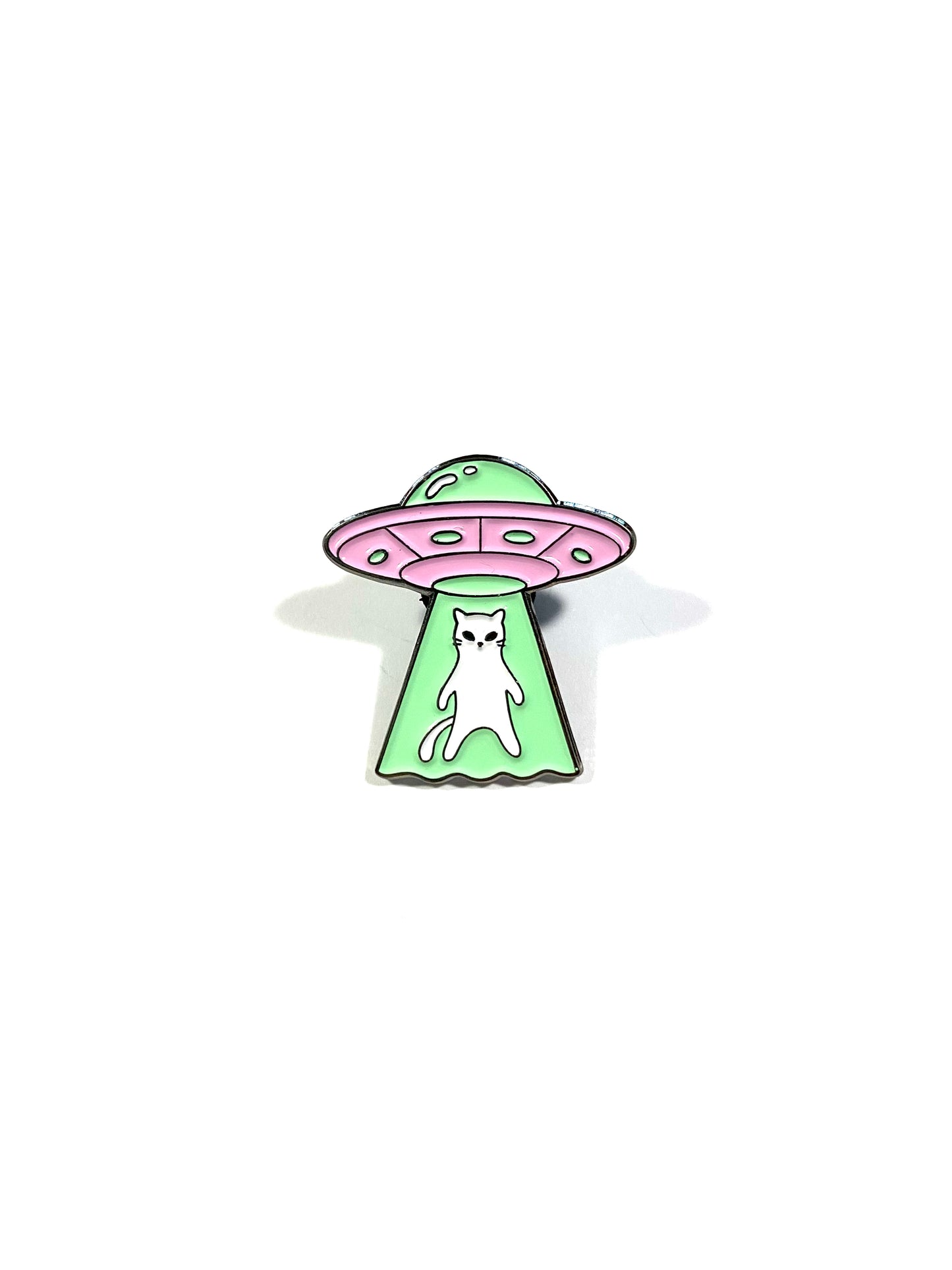 Cat Spaceship Abduction pin